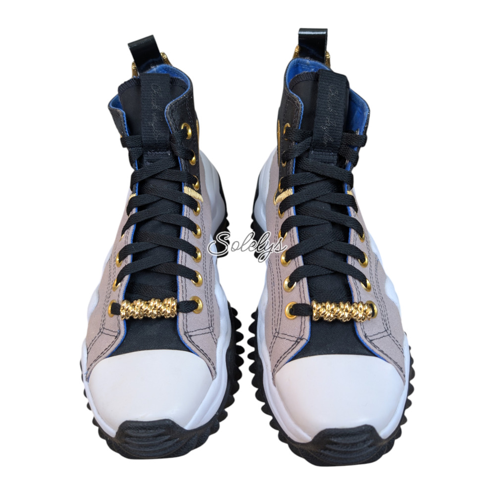 Converse Run Star Motion High Mercury Grey Black Gold Platform Sneaker Women 8.5